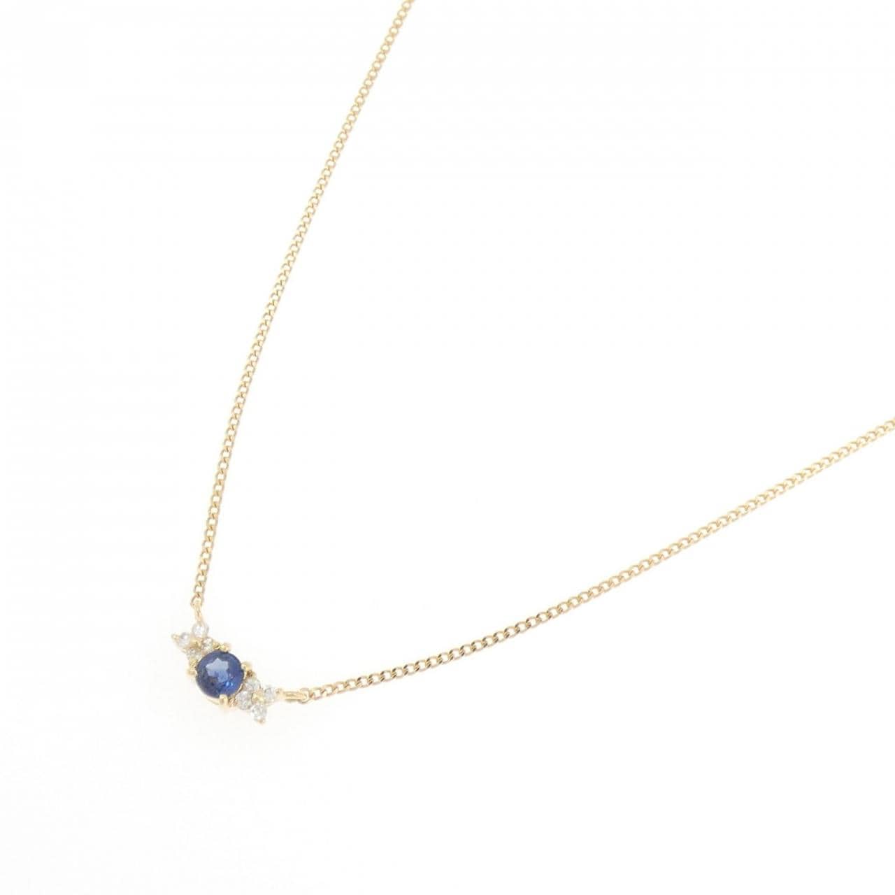 K18YG サファイヤ ネックレス 0.19CT