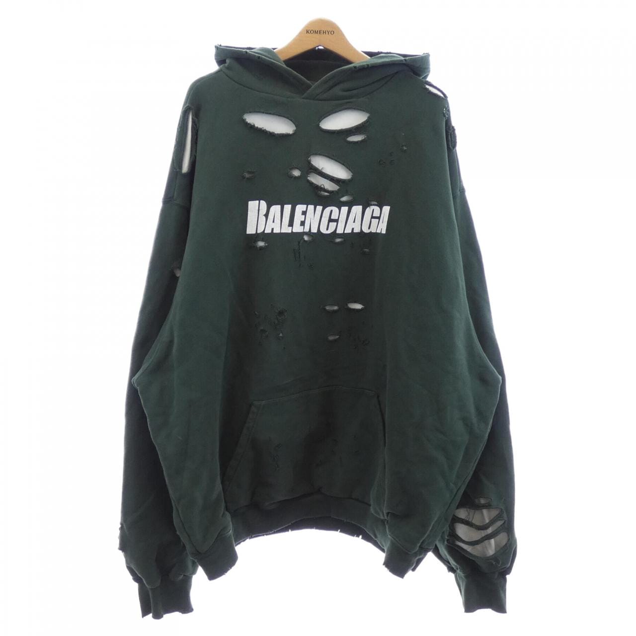 バレンシアガ BALENCIAGA キャップスデストロイドフーディープルオーバー 659403 TKVB6 UNISEX パーカー