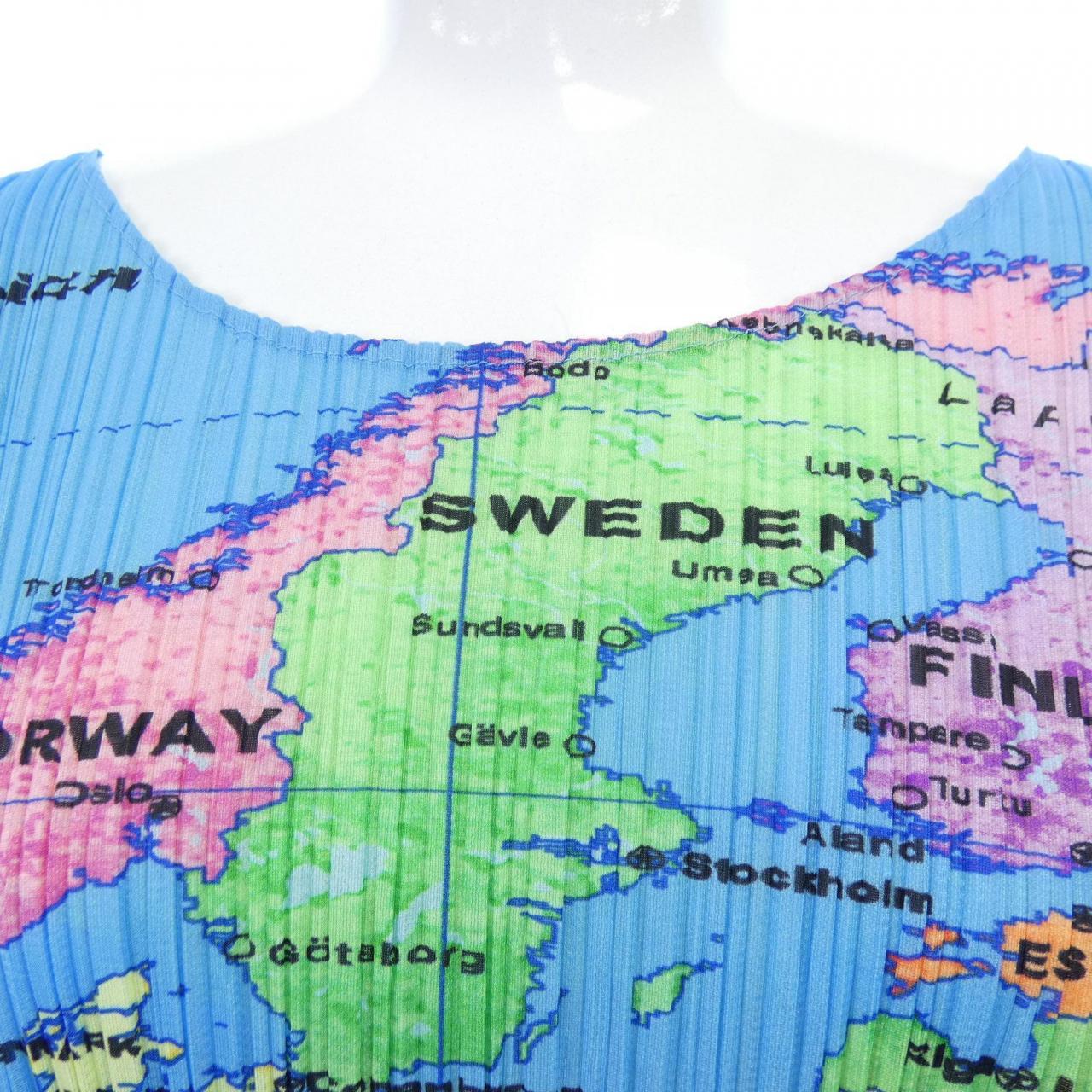 プリーツプリーズ PLEATS PLEASE WORLD MAP 世界地図 PP81-JK592 7563012 トップス