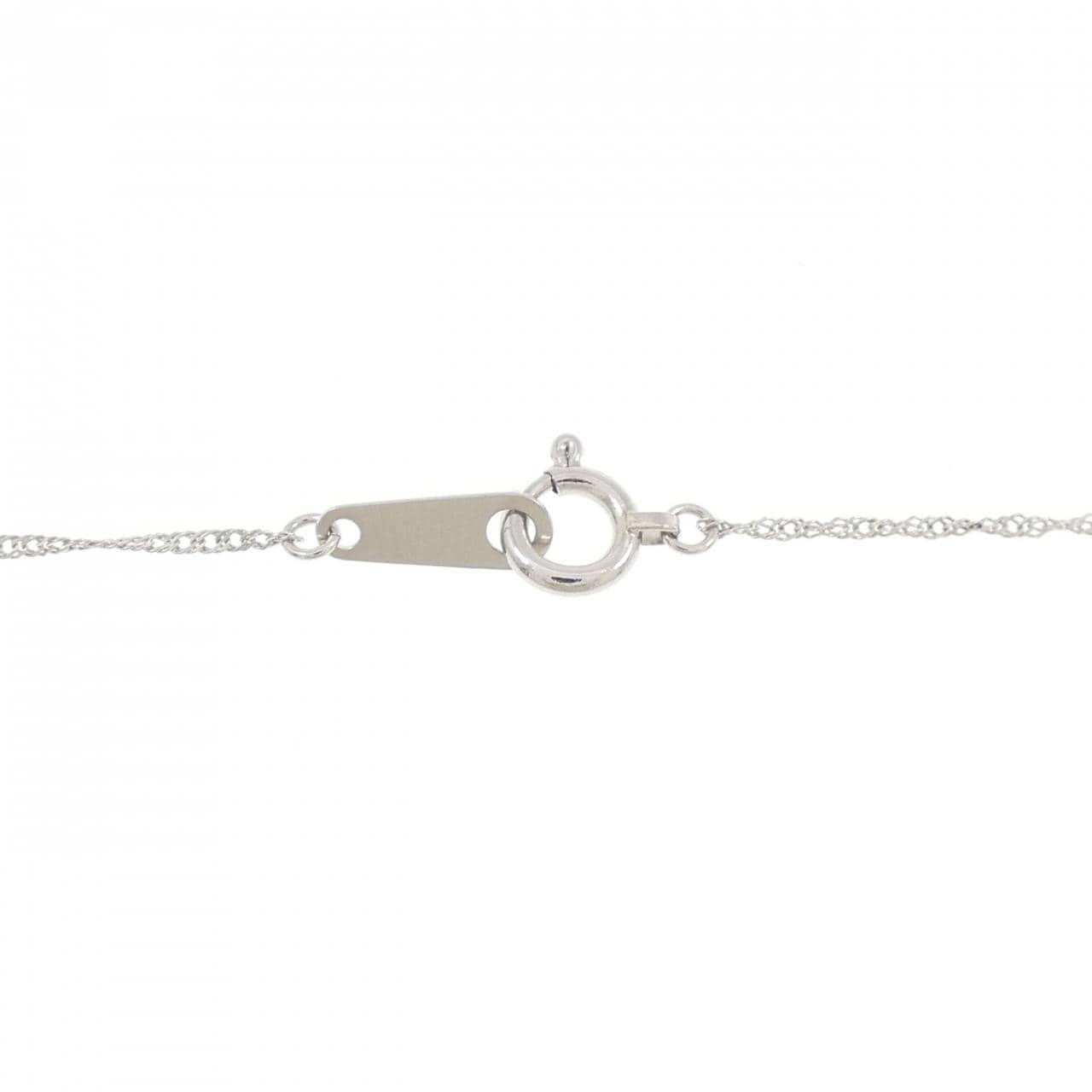 K18WG/PT850 ダイヤモンド ネックレス 0.30CT