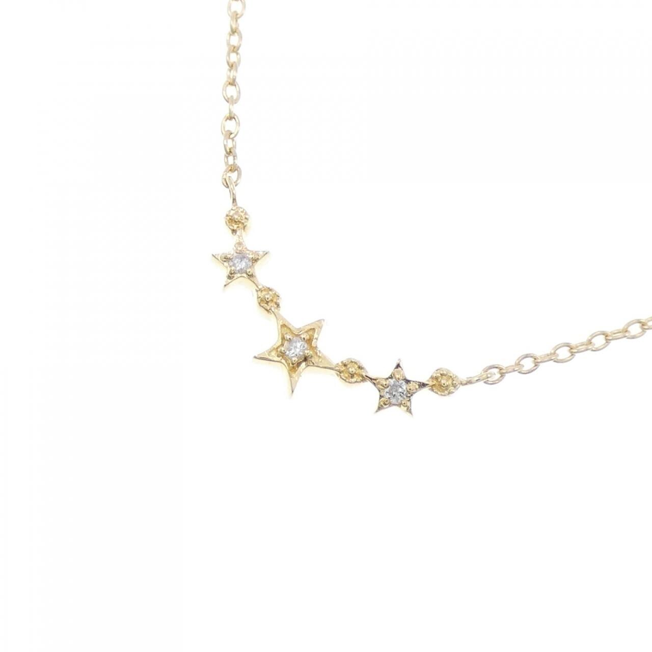 K18YG star Diamond necklace 0.01CT