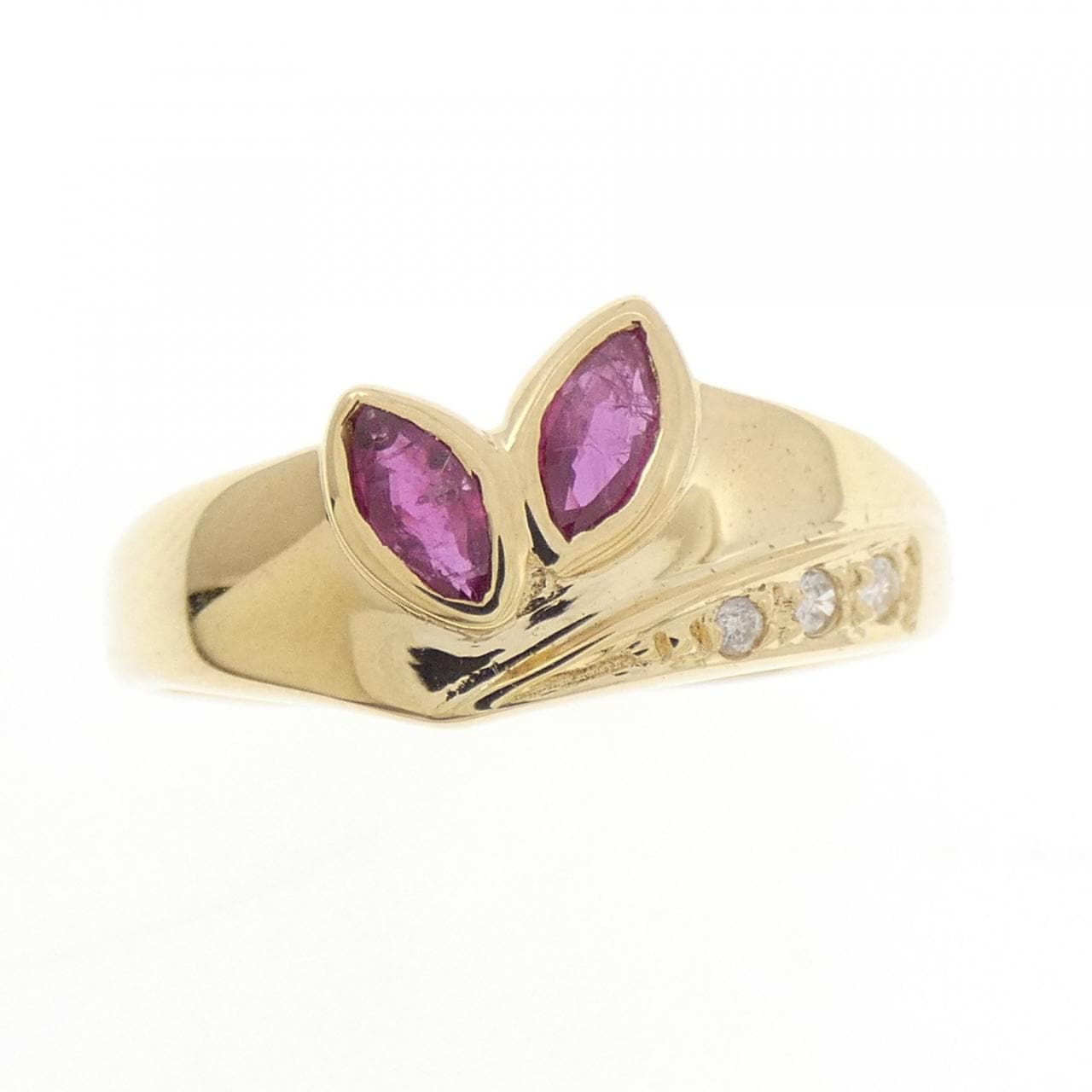 K18YG红宝石戒指0.25CT