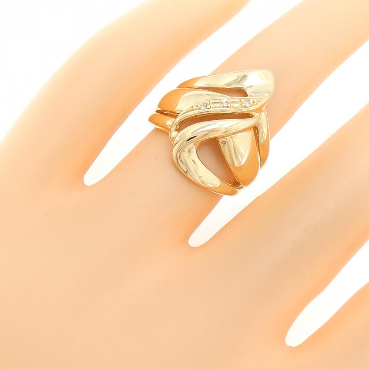 K18YG ダイヤモンド リング 0.02CT