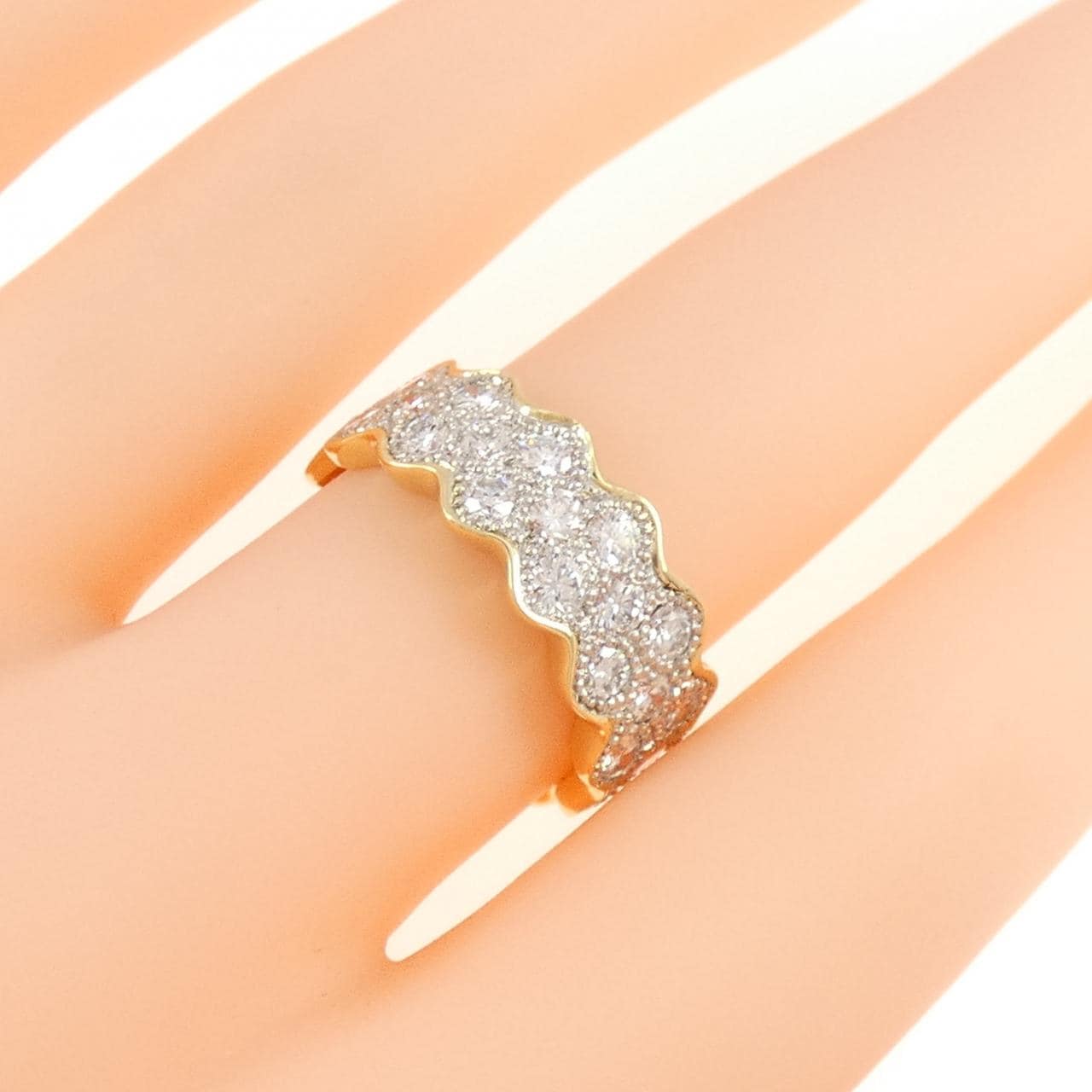 K18YG/PT900 ダイヤモンド リング 1.25CT