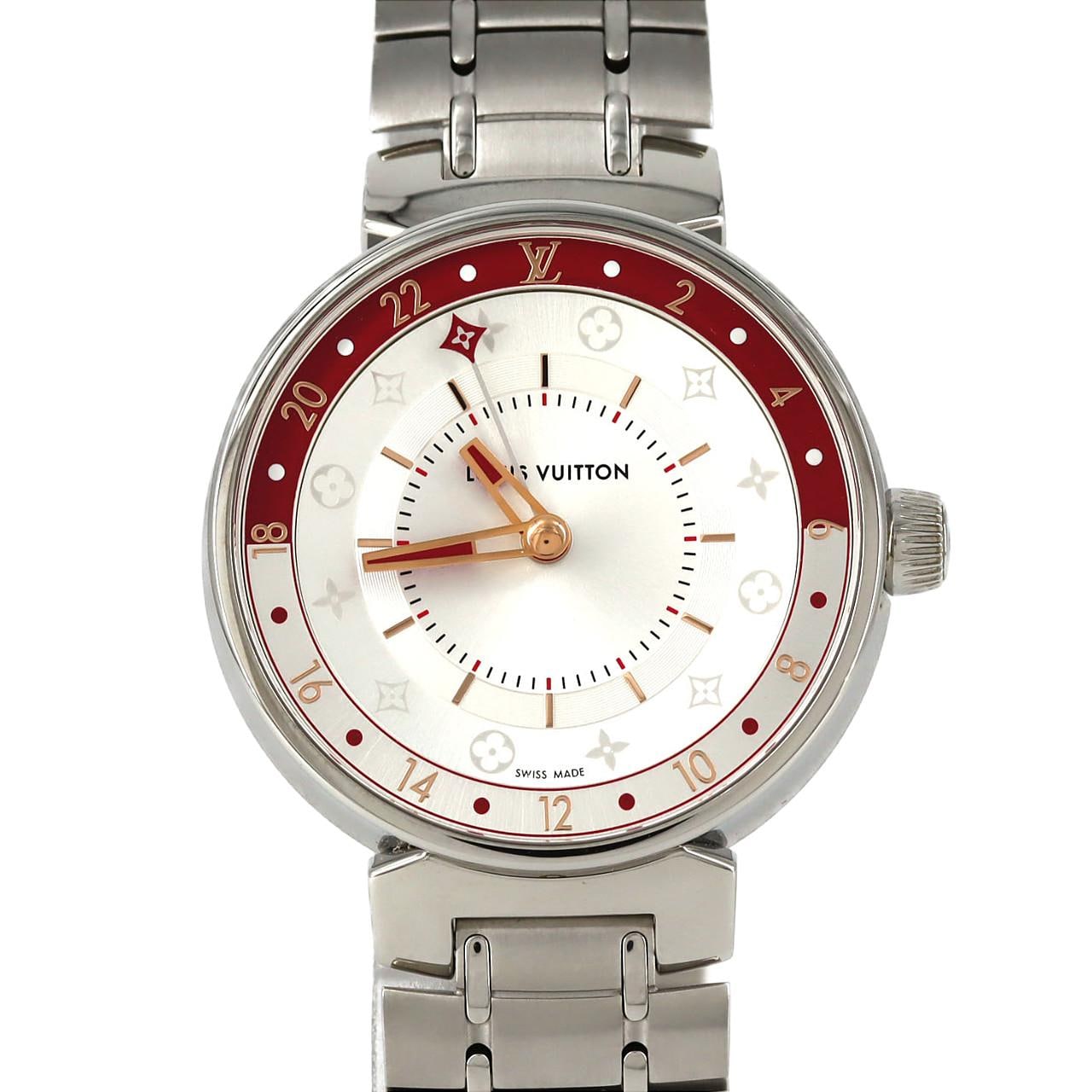 ルイヴィトン タンブールムーンデュアルタイム QA106 SS クォーツ