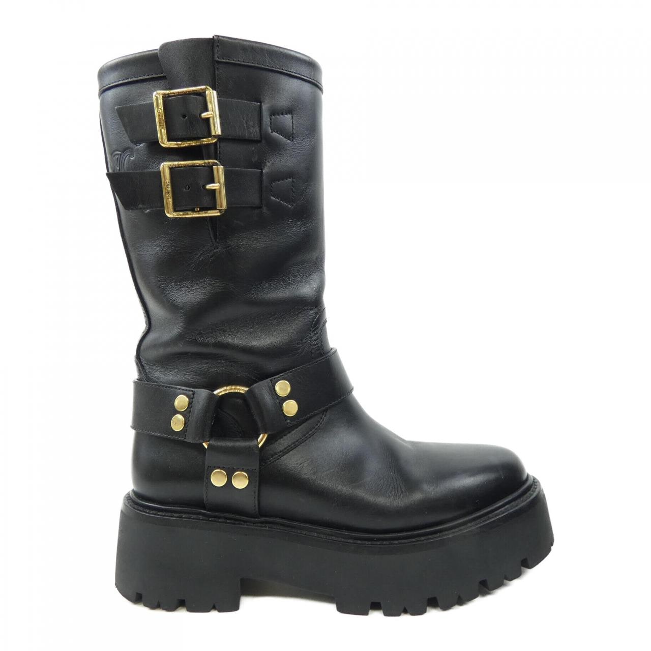 セリーヌ CELINE バイカーミッドブーツ トリオンフ TRIOMPH 354903882C ブーツ