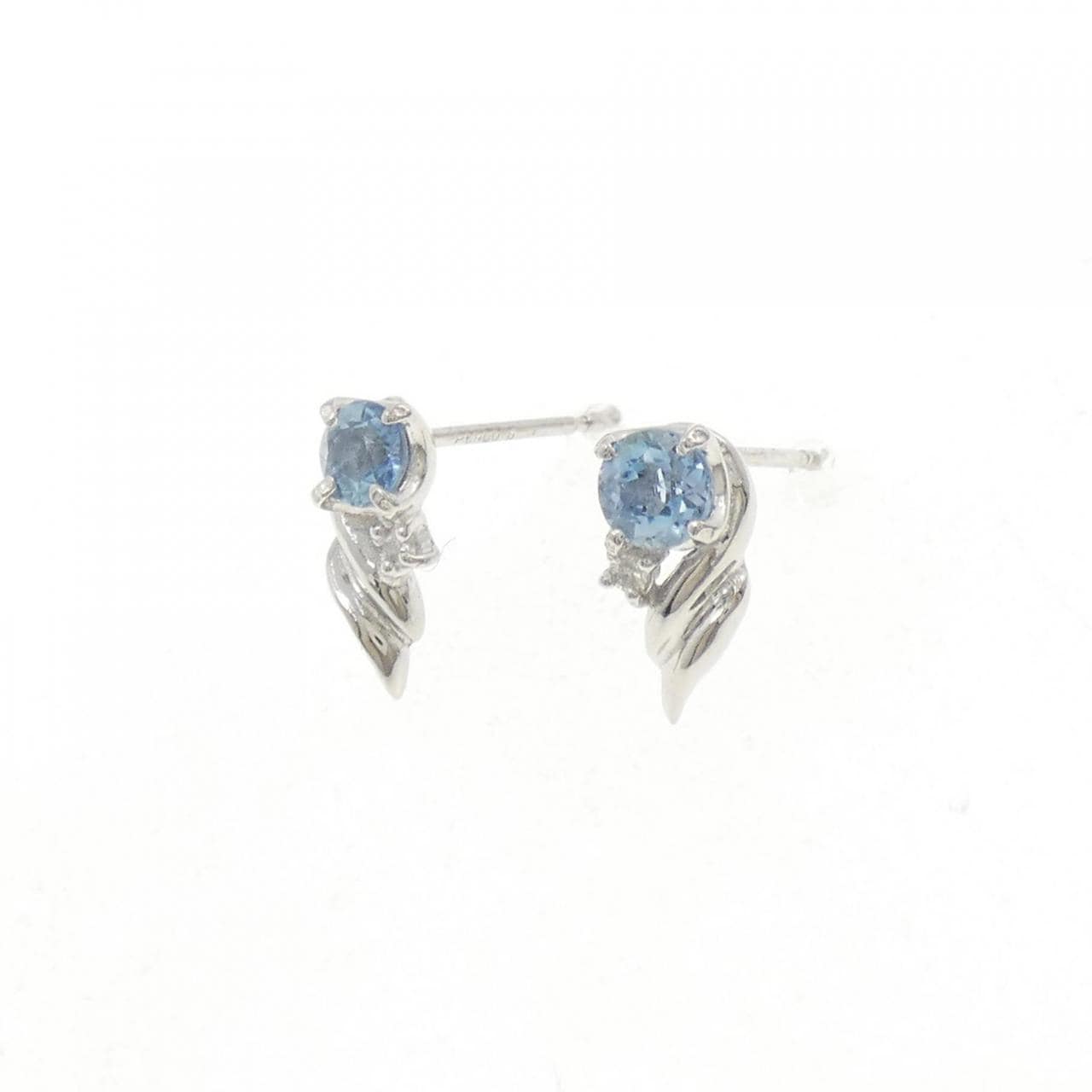 PT900 アクアマリン ピアス