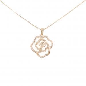 K18PG ローズ ダイヤモンド ネックレス 0.07CT