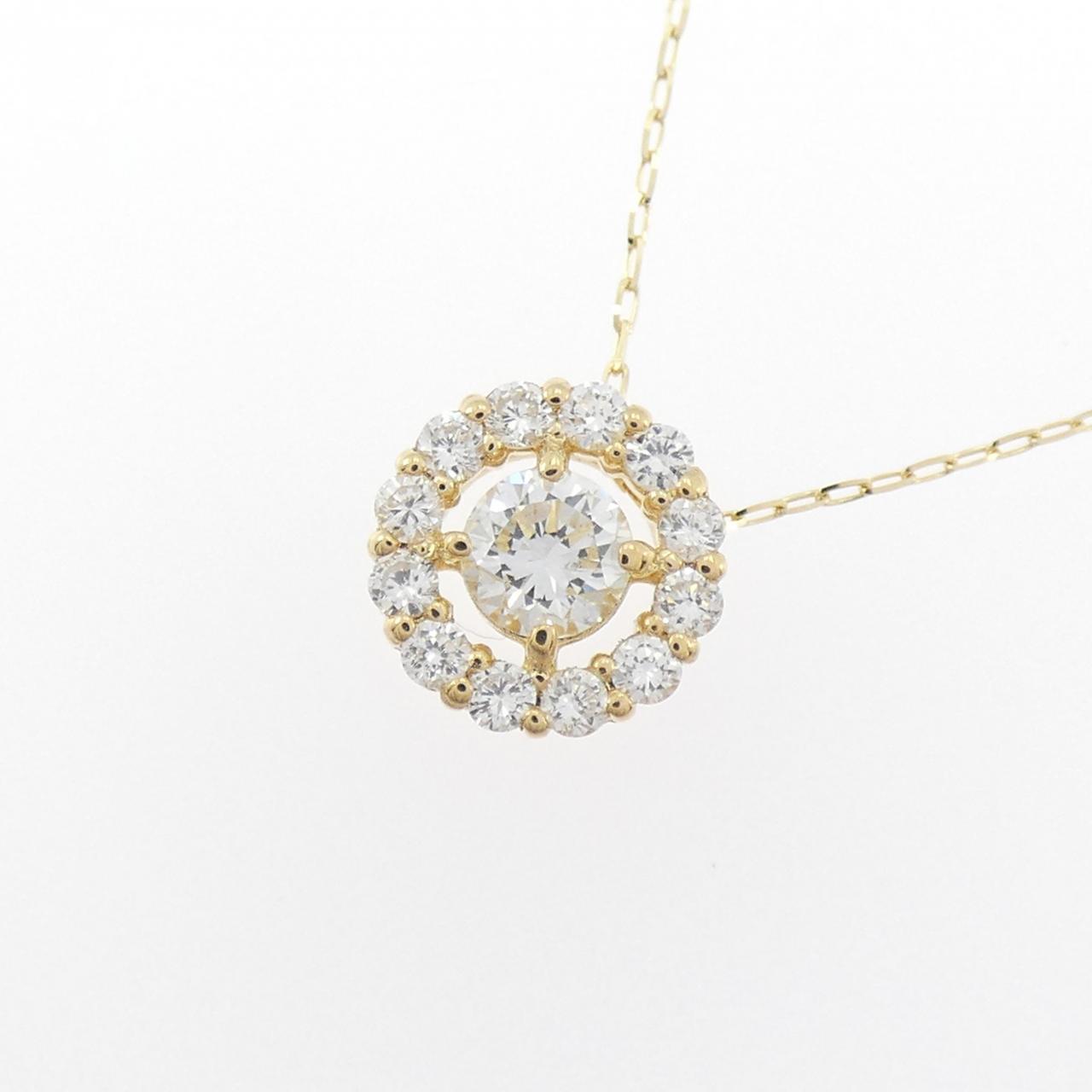 【リメイク】K18YG ダイヤモンド ネックレス 0.37CT