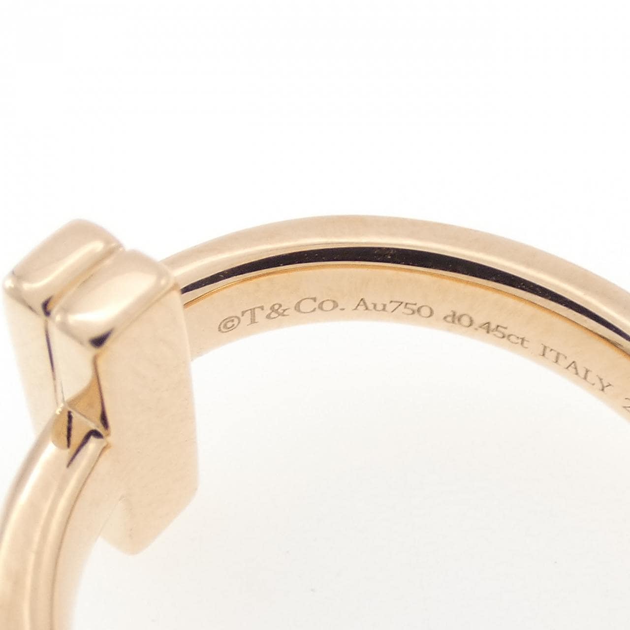ティファニー Tワン ナロー リング 0.45CT