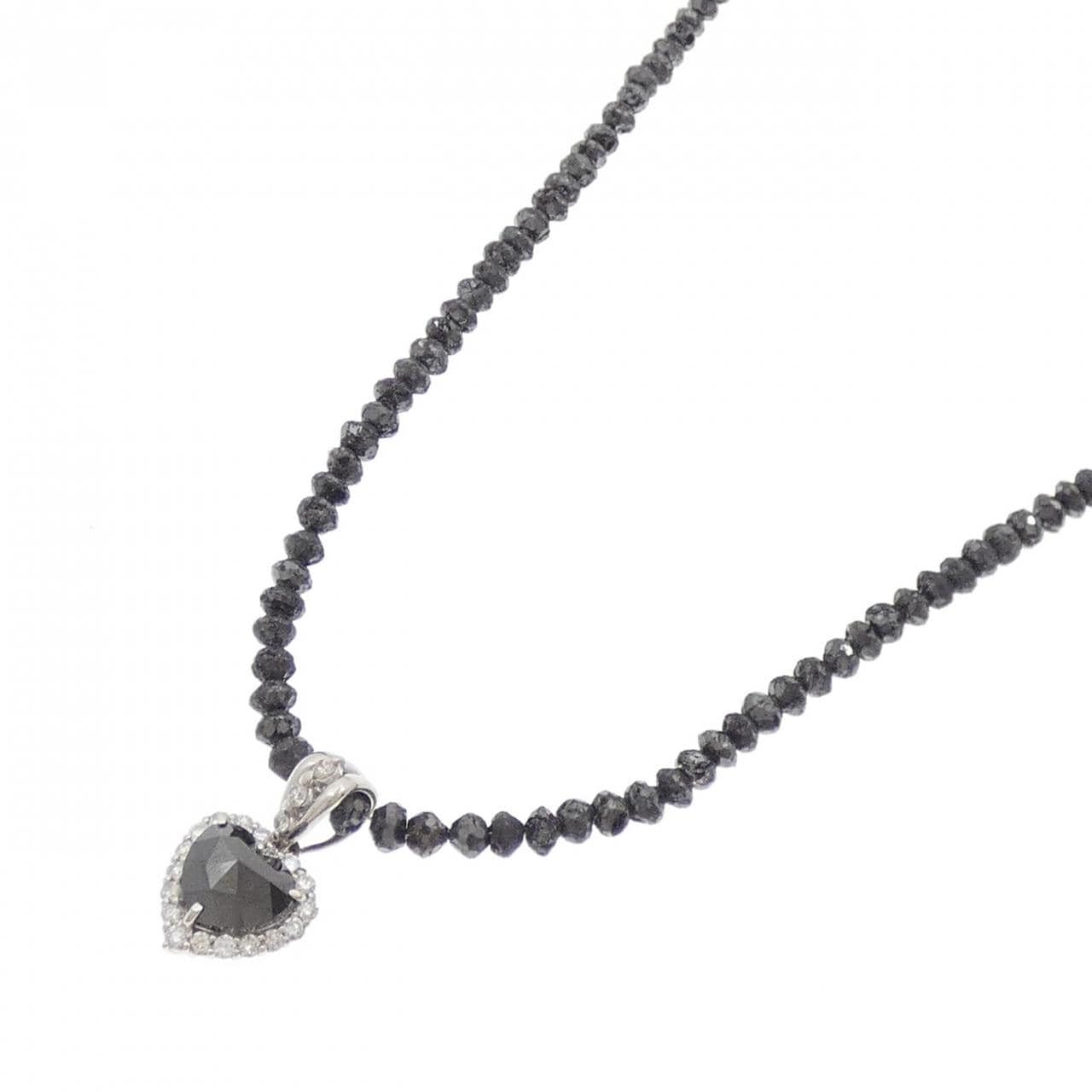 K18WG ハート ダイヤモンド ネックレス 1.25CT