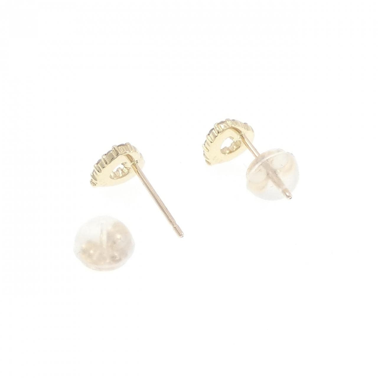 K10YG ハート ダイヤモンド ピアス 0.14CT