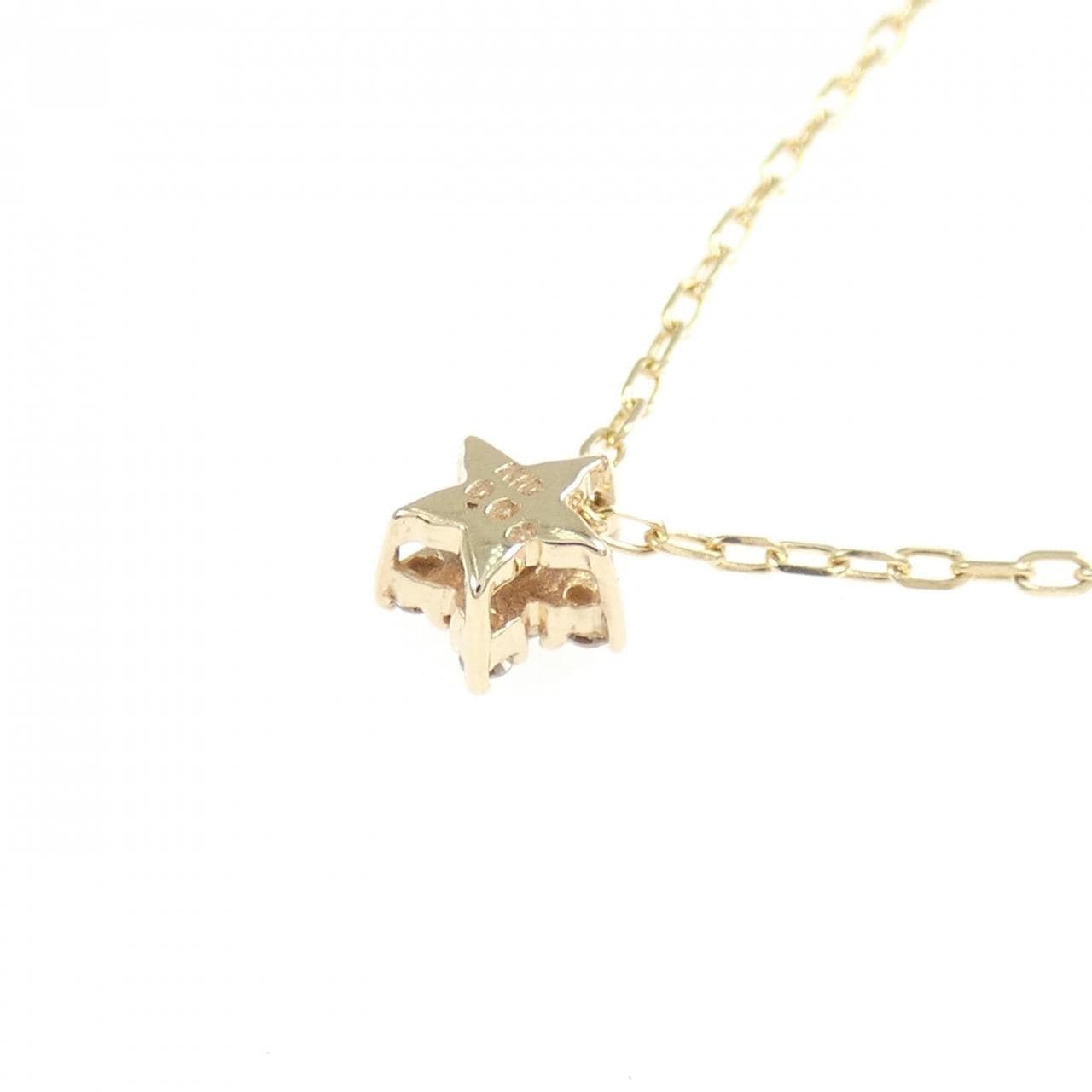 K10YG スター ダイヤモンド ネックレス 0.08CT