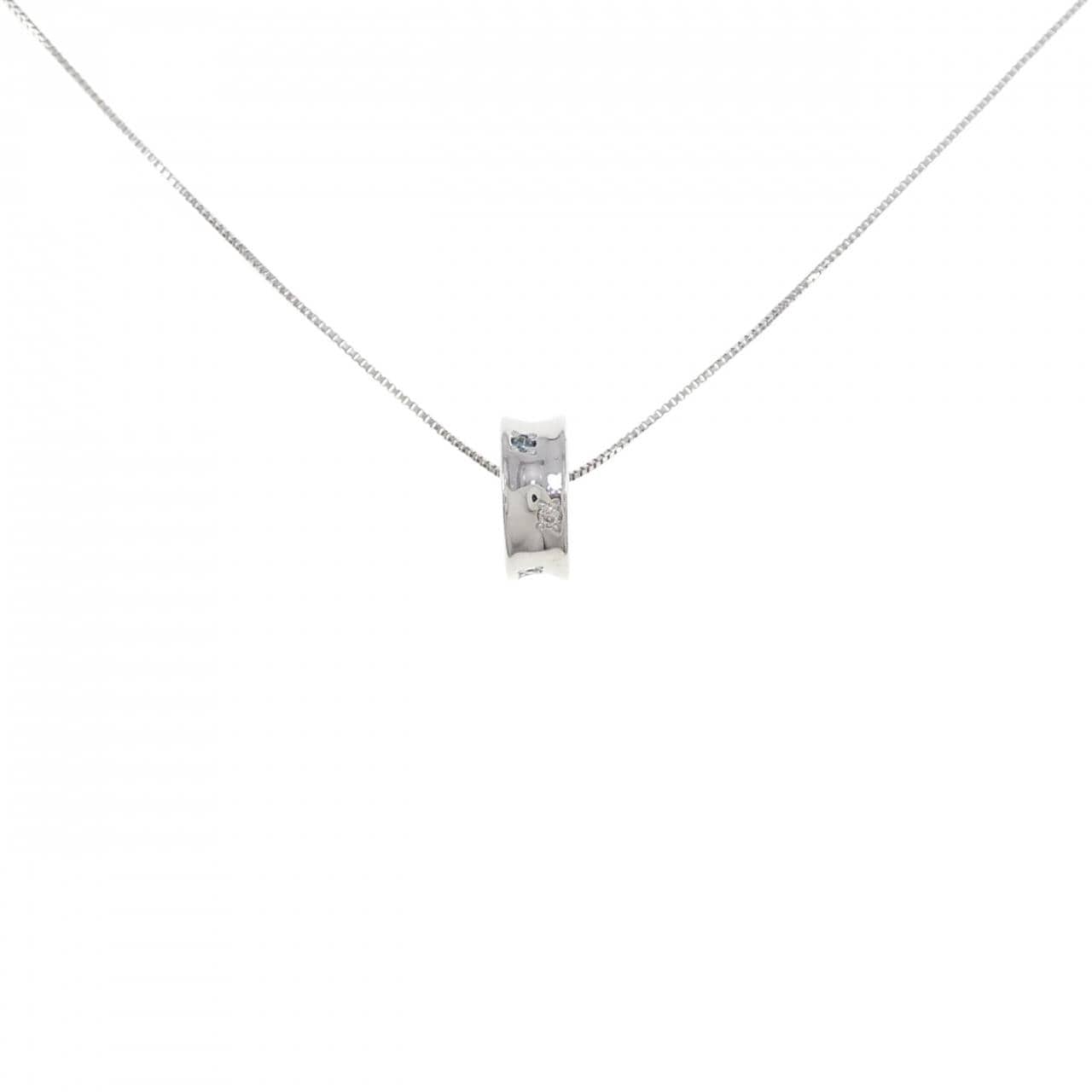 K10WG ダイヤモンド ネックレス 0.06CT