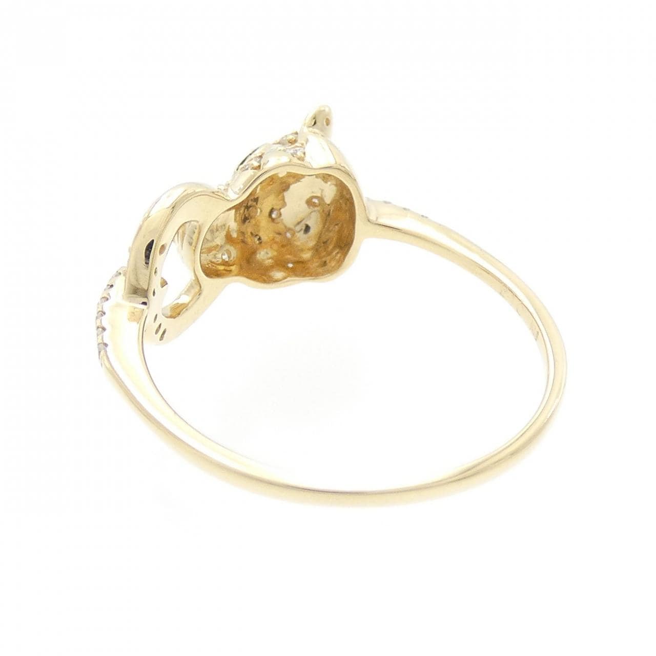 K18YG グリーンガーネット リング 0.02CT