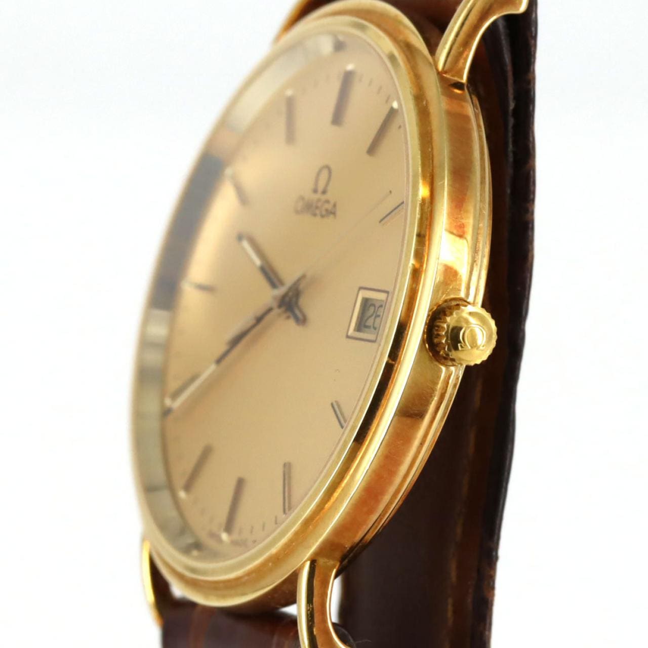 Omega Round Case YG YG Quartz