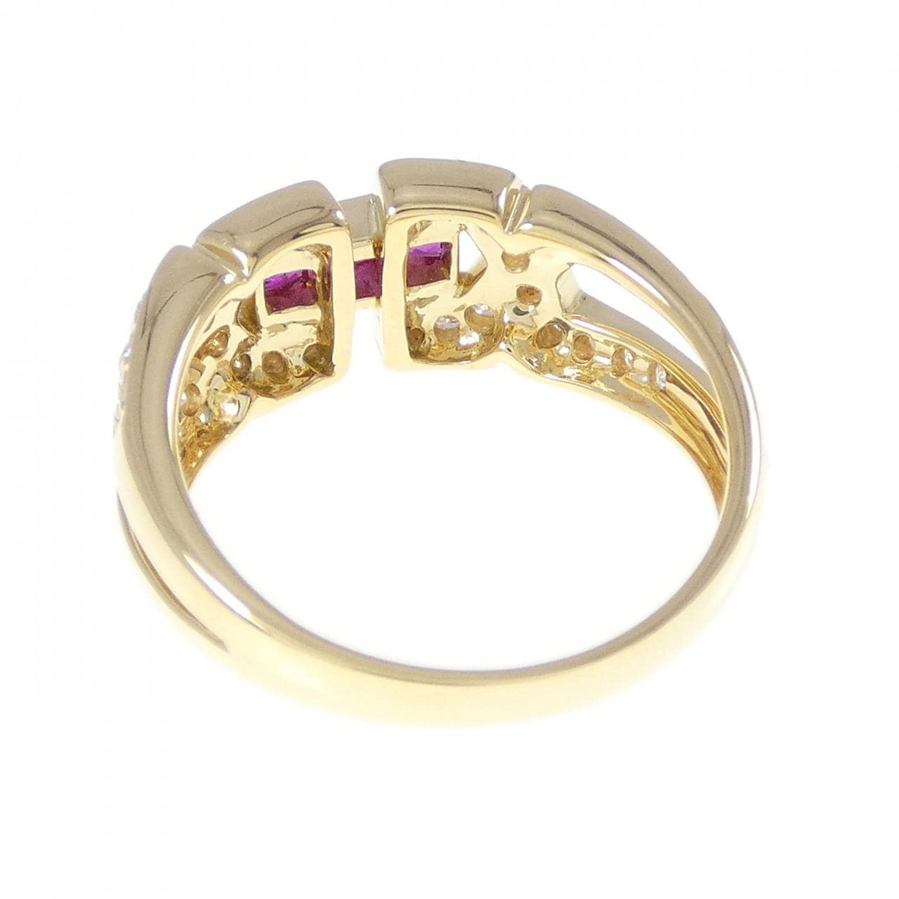 K18YG ルビー リング 0.27CT