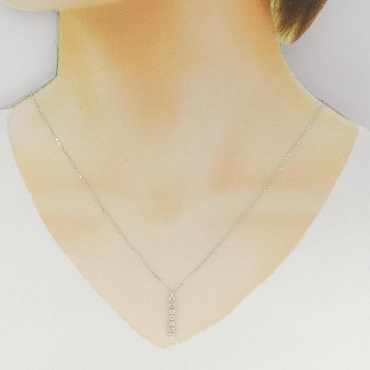 K10WG ダイヤモンド ネックレス 0.20CT