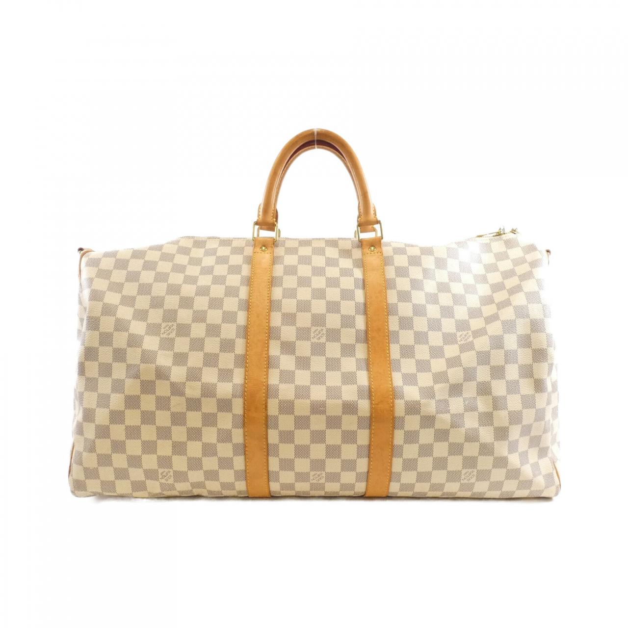LOUIS VUITTON Damier Azur Keepall Bandouliere 55 厘米 N41429 波士顿包