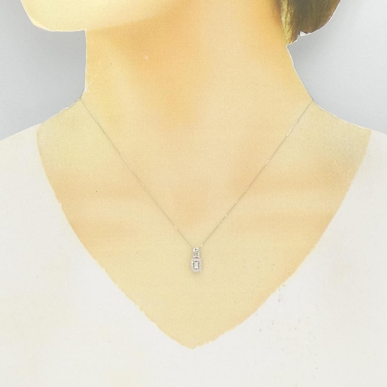 【新品】PT900/PT850 ダイヤモンド ネックレス 0.15CT