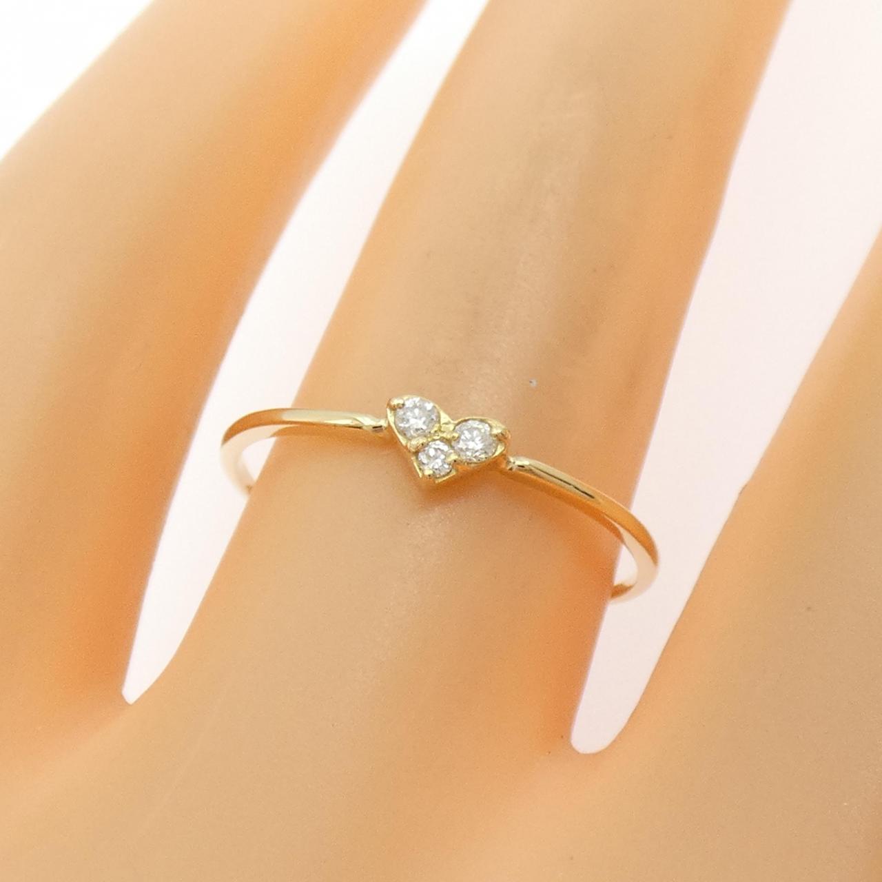 【リメイク】K18YG ハート ダイヤモンド リング 0.05CT