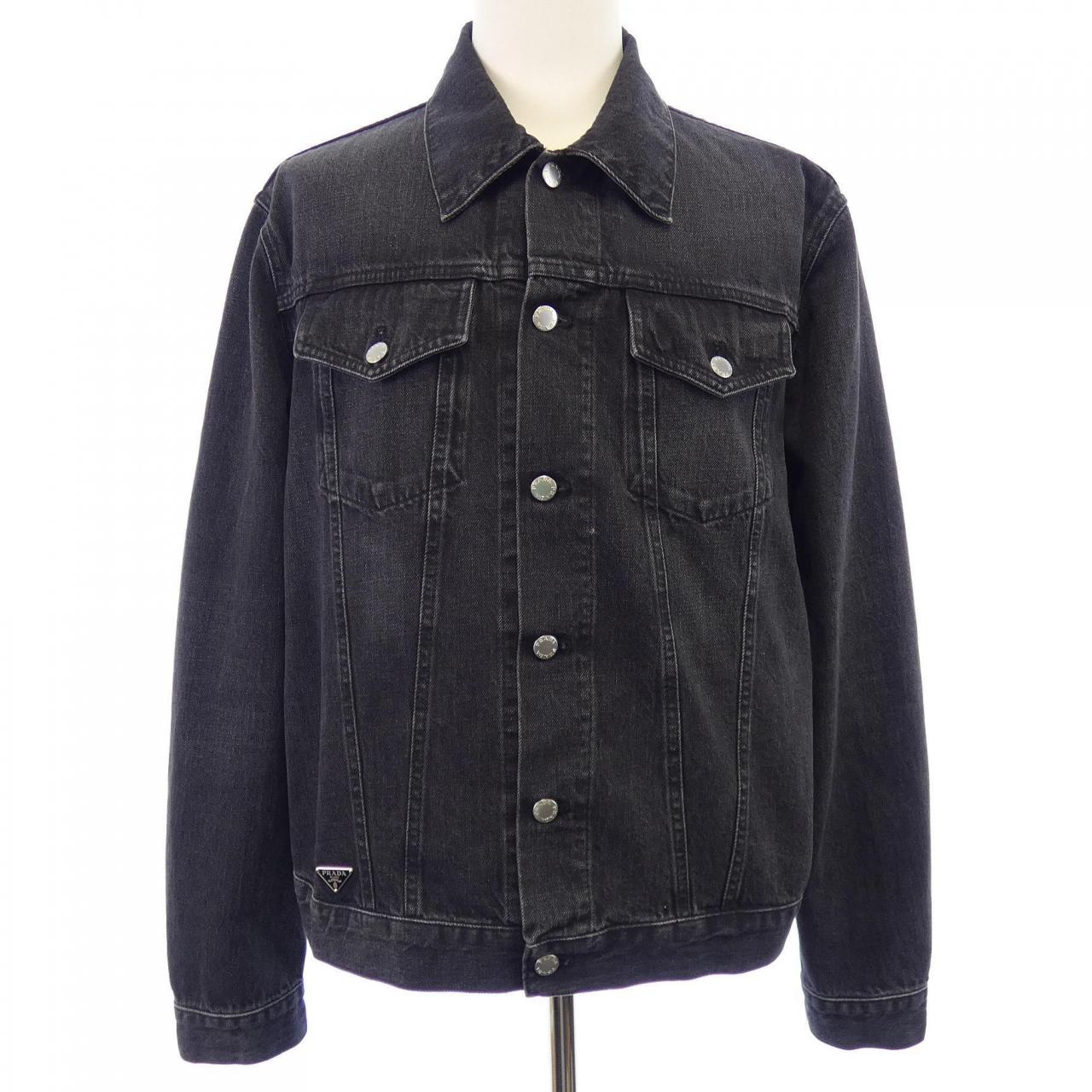 プラダ PRADA デニムブルゾンジャケット トライアングルロゴ GEB227 S231 12K8 デニムジャケット