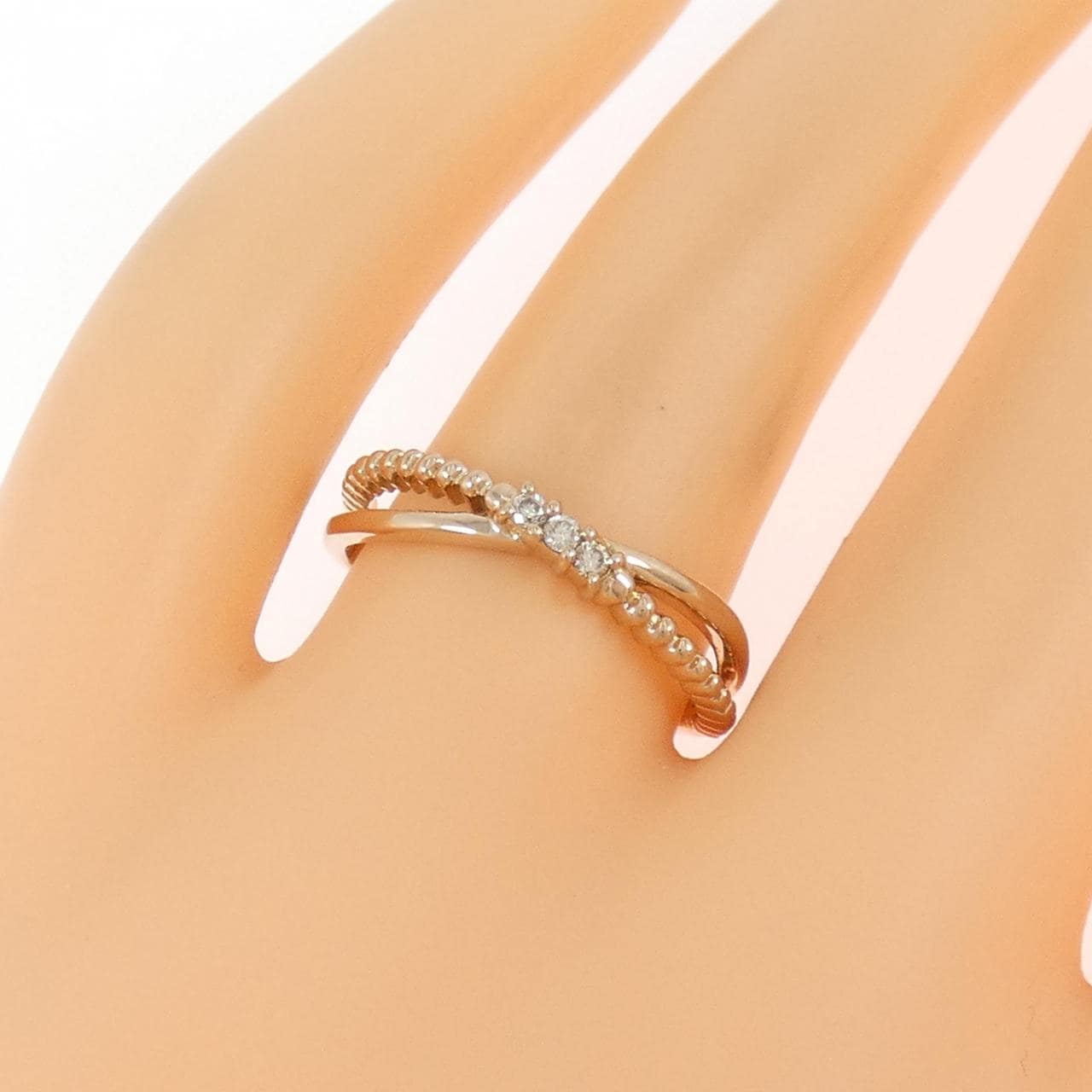 K18PG ダイヤモンド リング