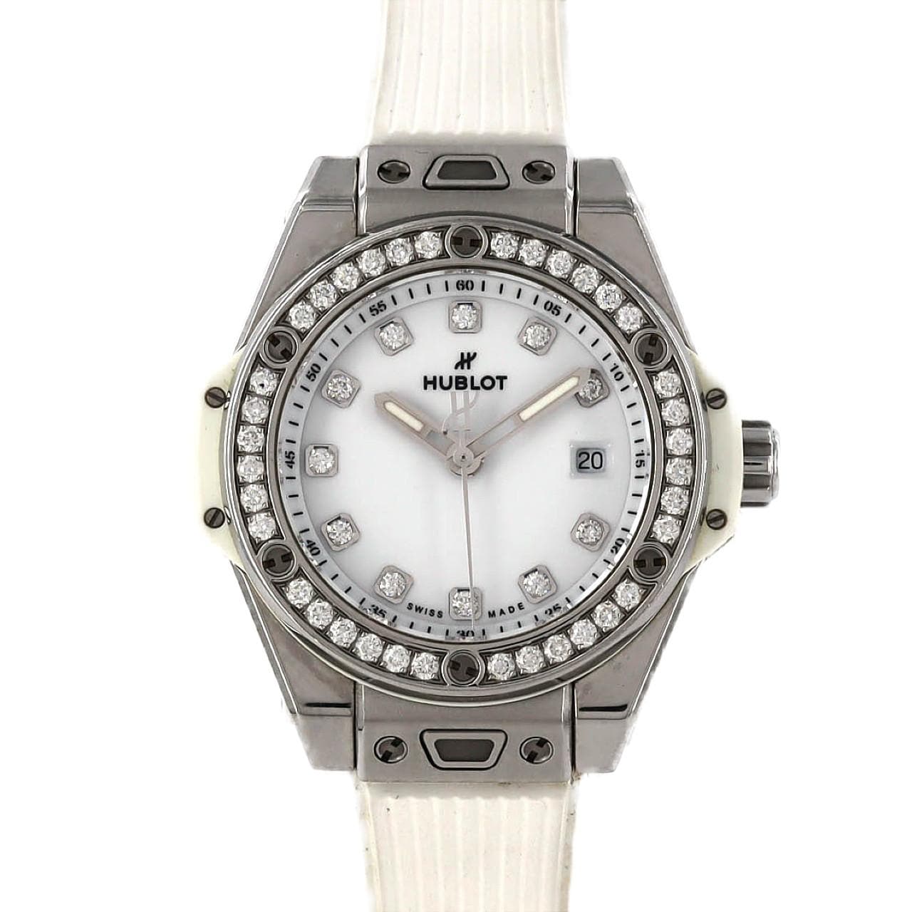 【ノーメンテナンス還元価格】ウブロ ビッグバンワンクリックスチールホワイトダイヤモンド 485.SE.2210.RW.1204 SS 自動巻