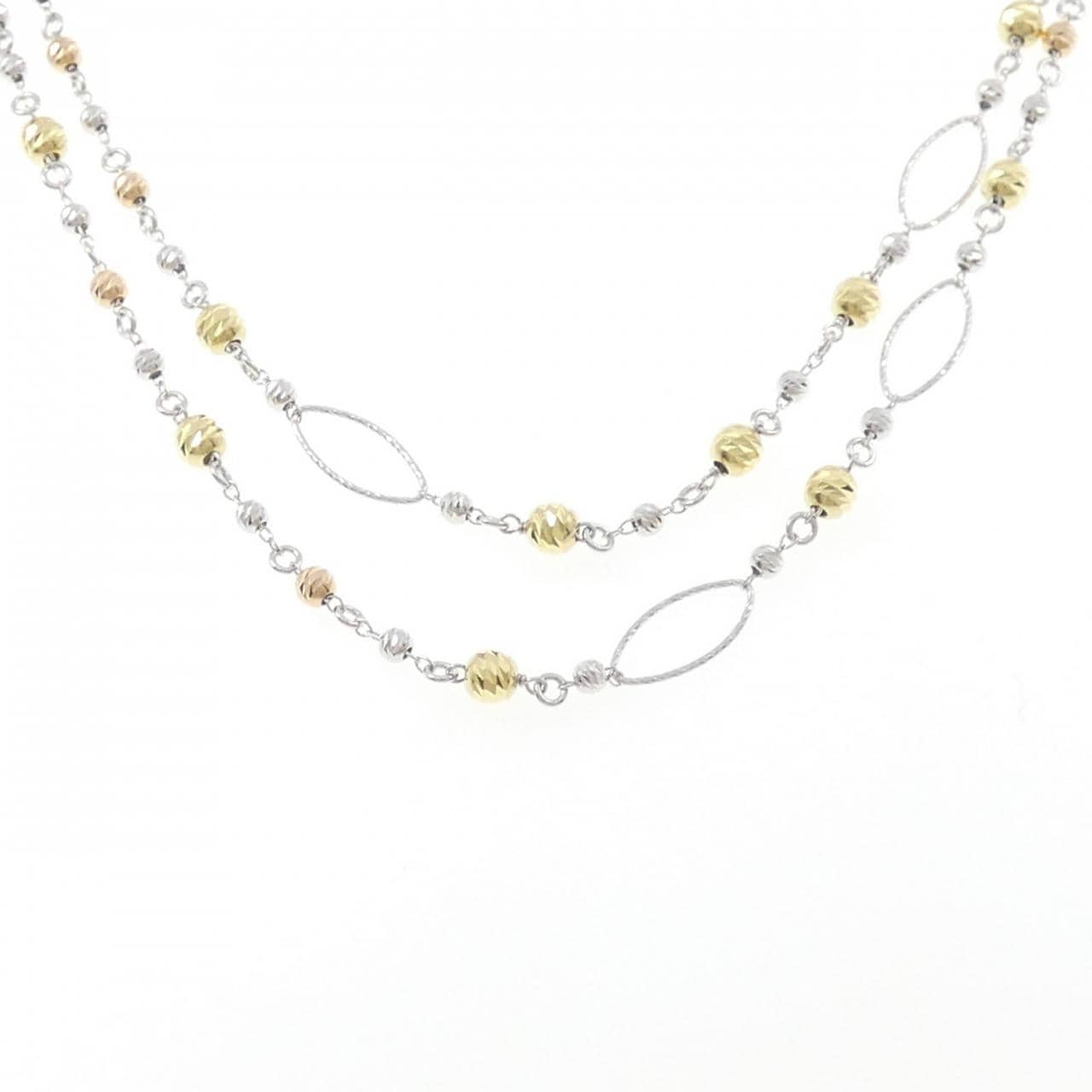 K18スリーカラー ネックレス