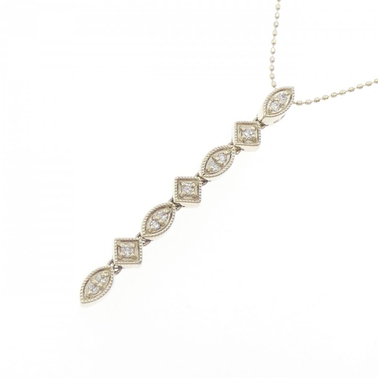 K10WG ダイヤモンド ネックレス 0.14CT
