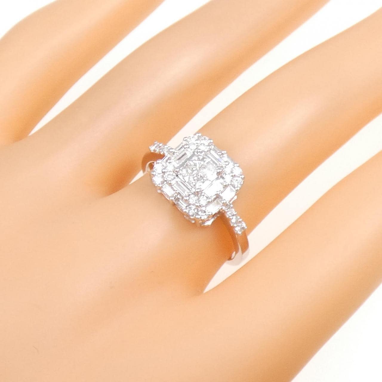 K18WG ダイヤモンド リング 0.70CT