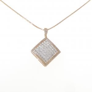 K18PG ホワイトサファイア ネックレス 4.80CT