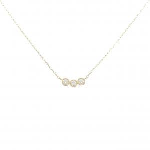 【リメイク】K18YG ダイヤモンド ネックレス 0.10CT