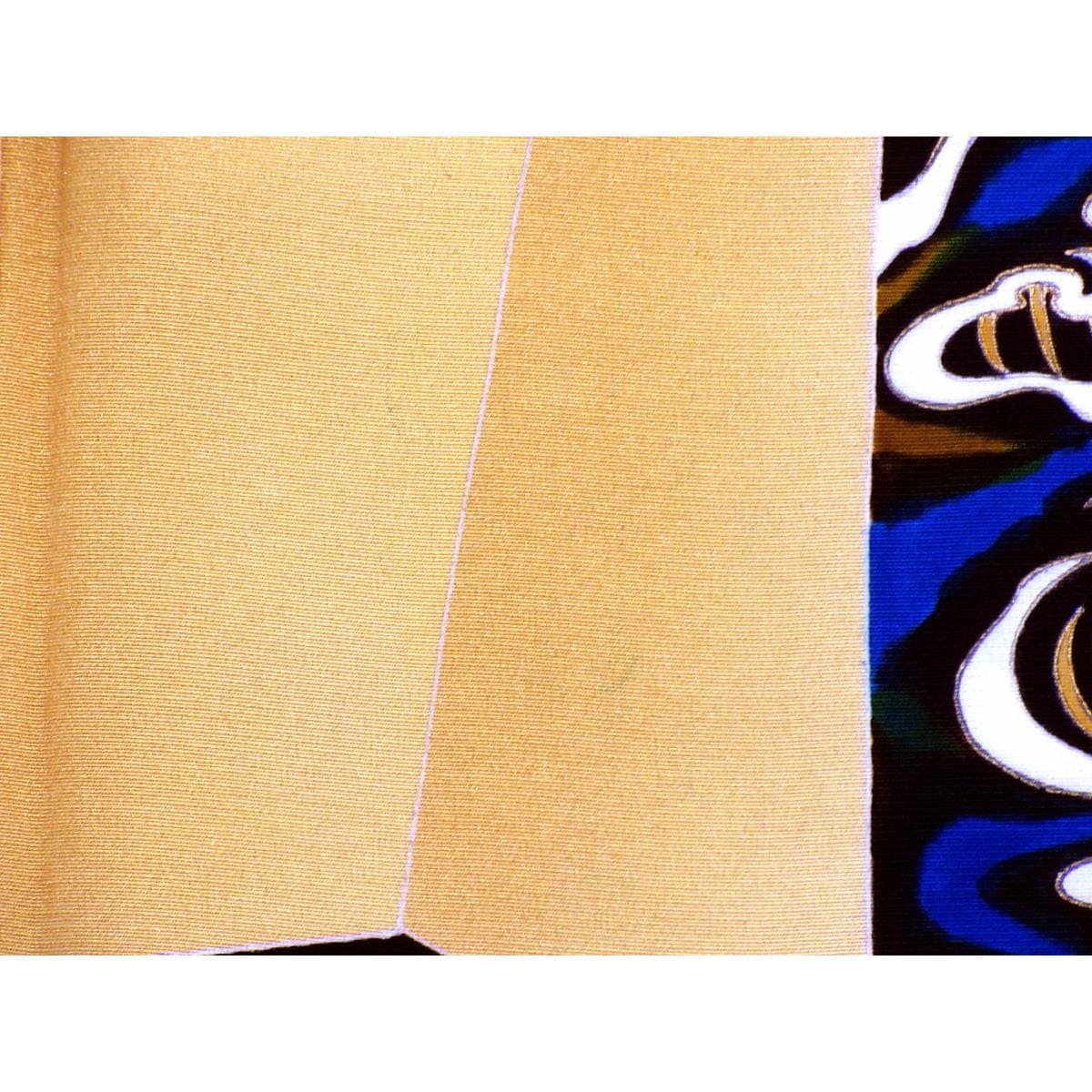 留袖　友禅金彩加工　刺繍入り　橘