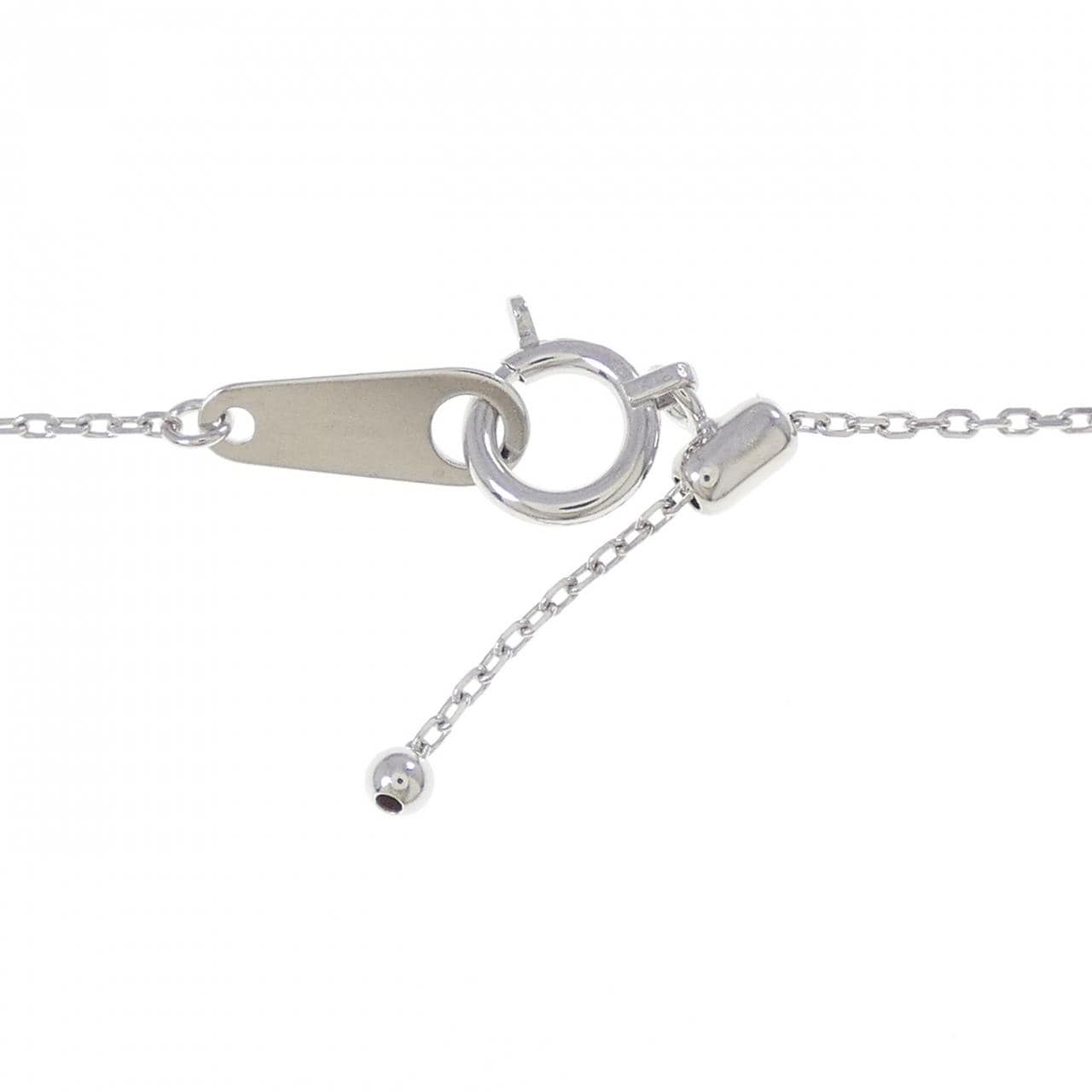 K18WG钥匙形钻石项链，0.25克拉