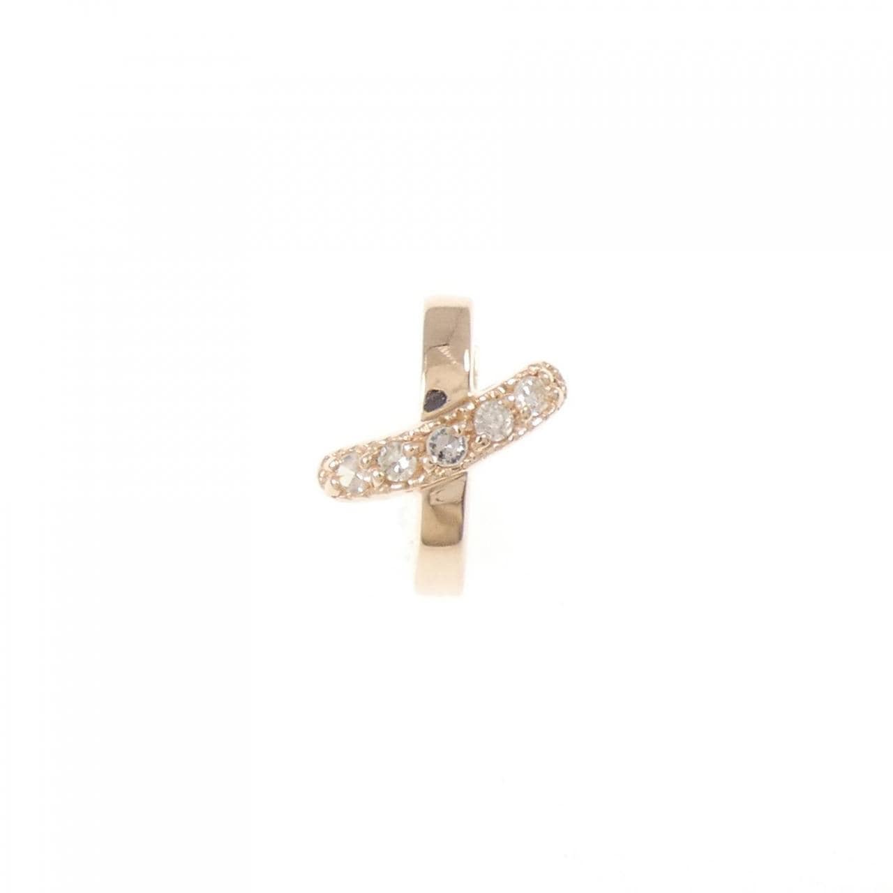 K10PG ダイヤモンド ピアス 0.05CT 片耳