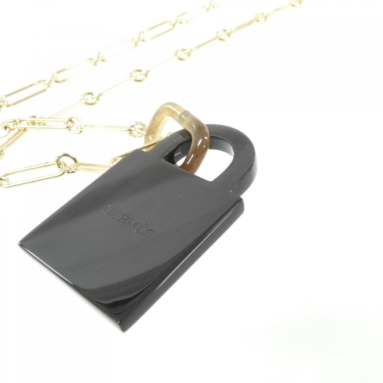 エルメス アミュレット ラッカー パドロック GM 057073FD ネックレス