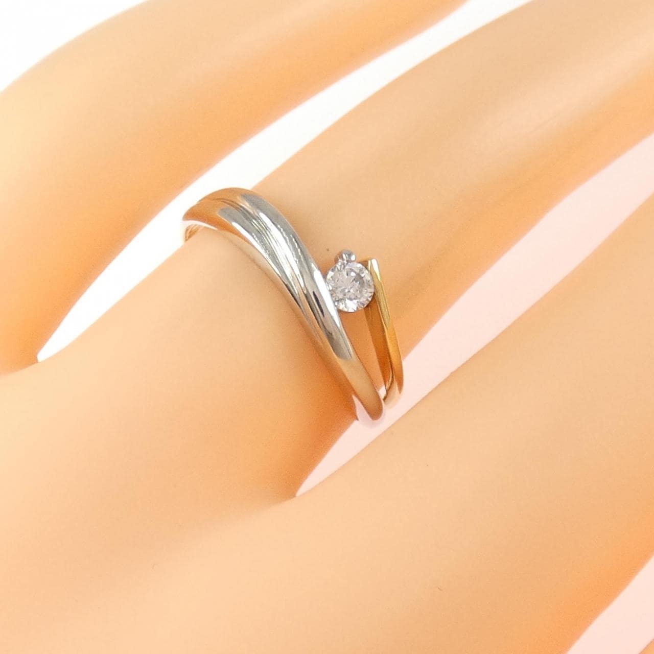 PT900/K18YG ダイヤモンド リング 0.11CT