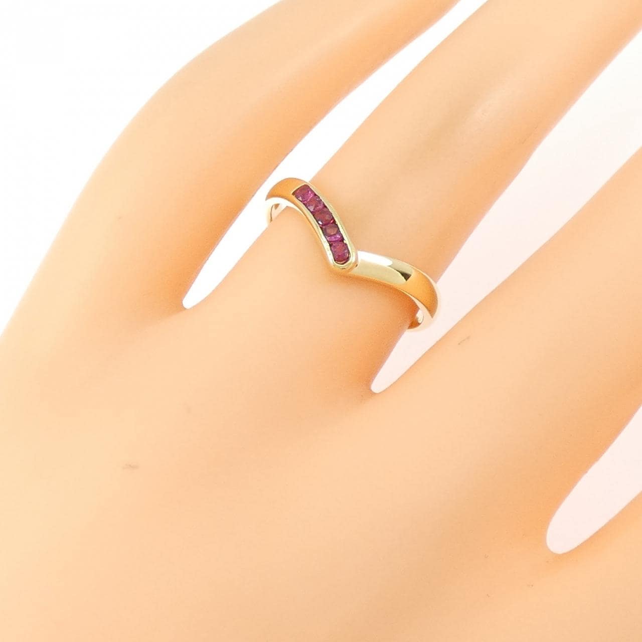 K18YG ルビー リング 0.17CT