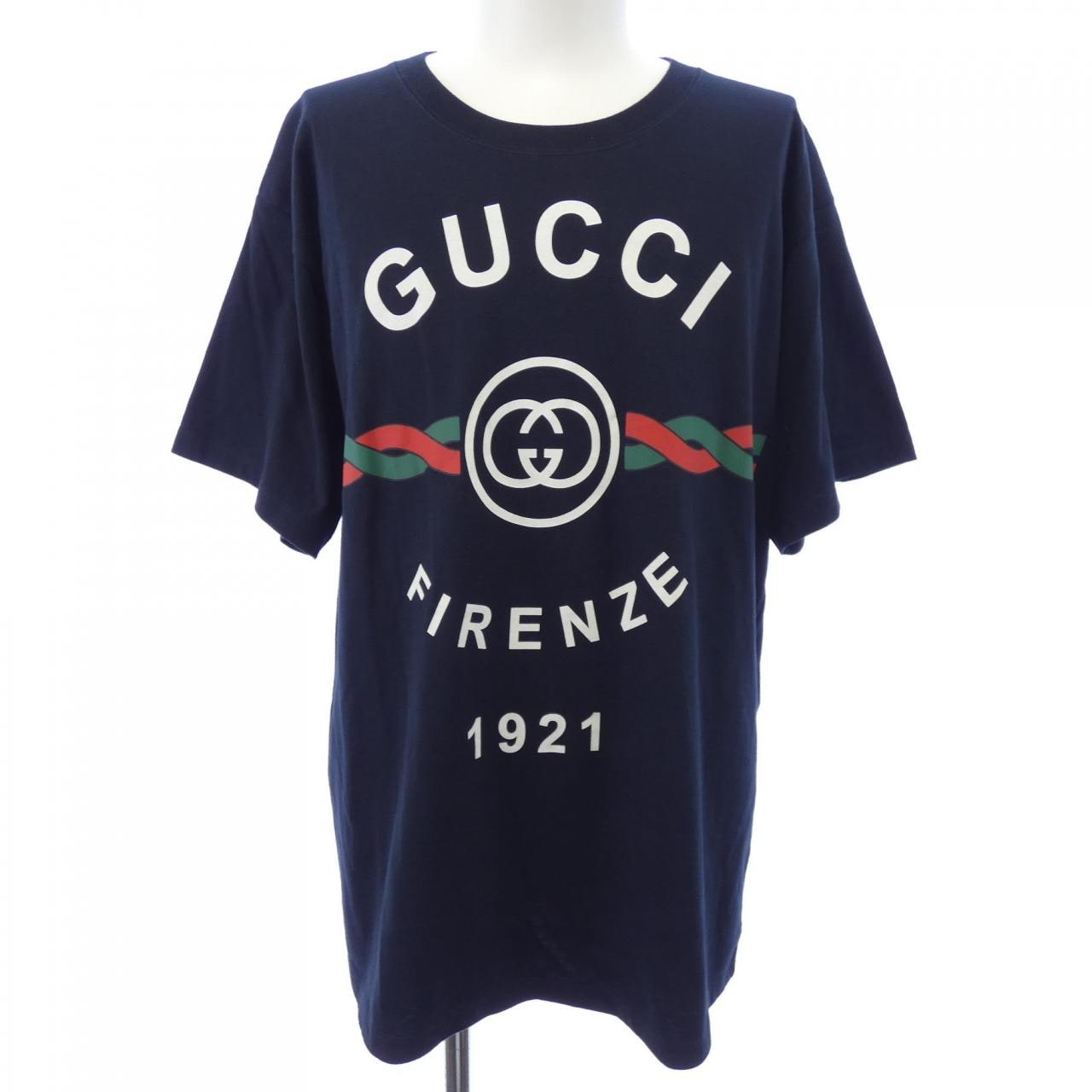 グッチ GUCCI コットンジャージー'GUCCI FIRENZE 1921'Tシャツ 616036 XJD7T Tシャツ