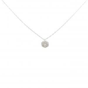 PT900/PT850 ソリティア ダイヤモンド ネックレス 0.8CT