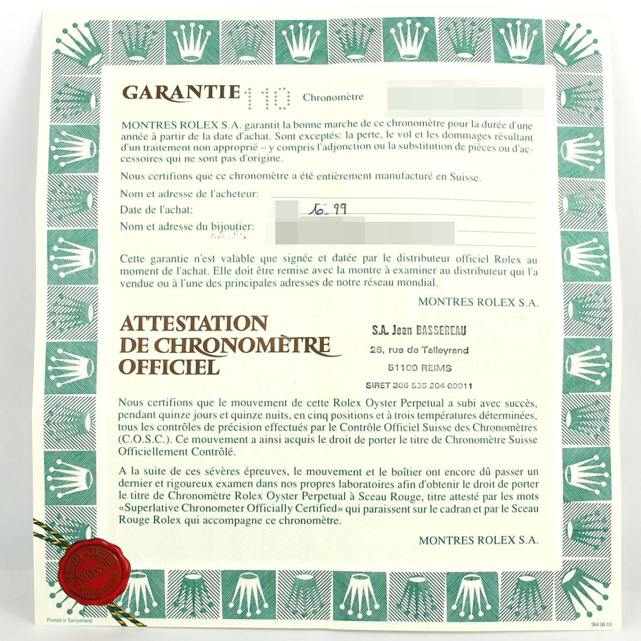 ロレックス エクスプローラーI 14270 SS 自動巻 A番