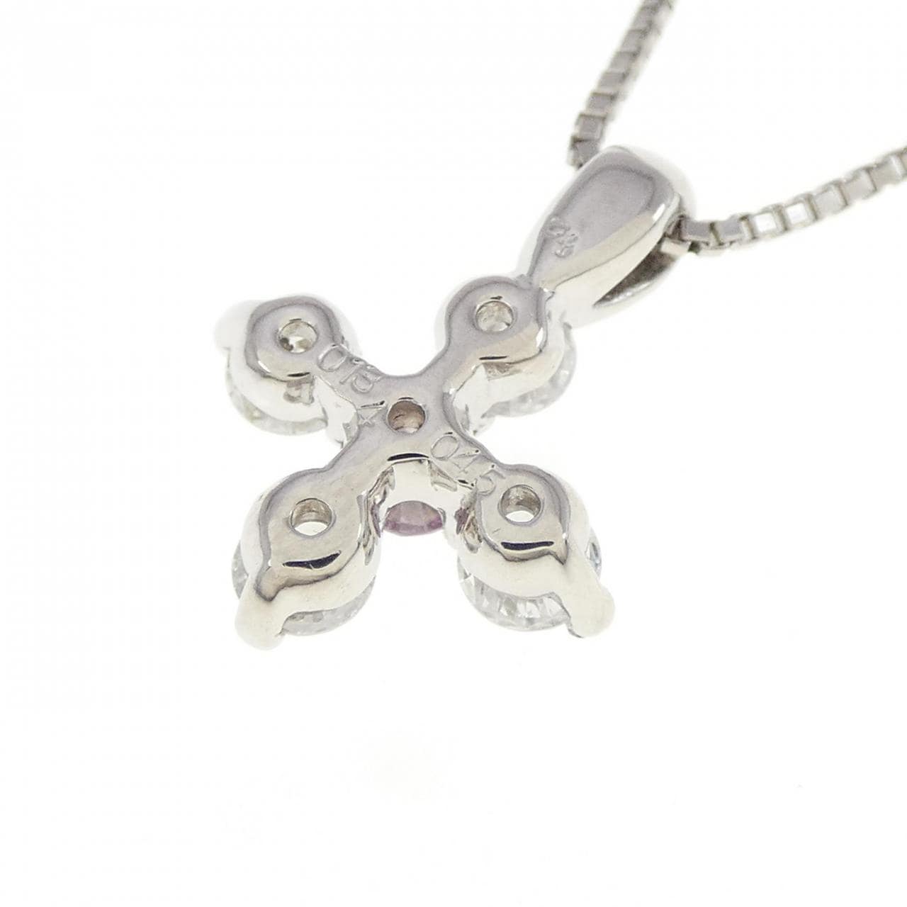 PT ピンクダイヤモンド ネックレス 0.134CT