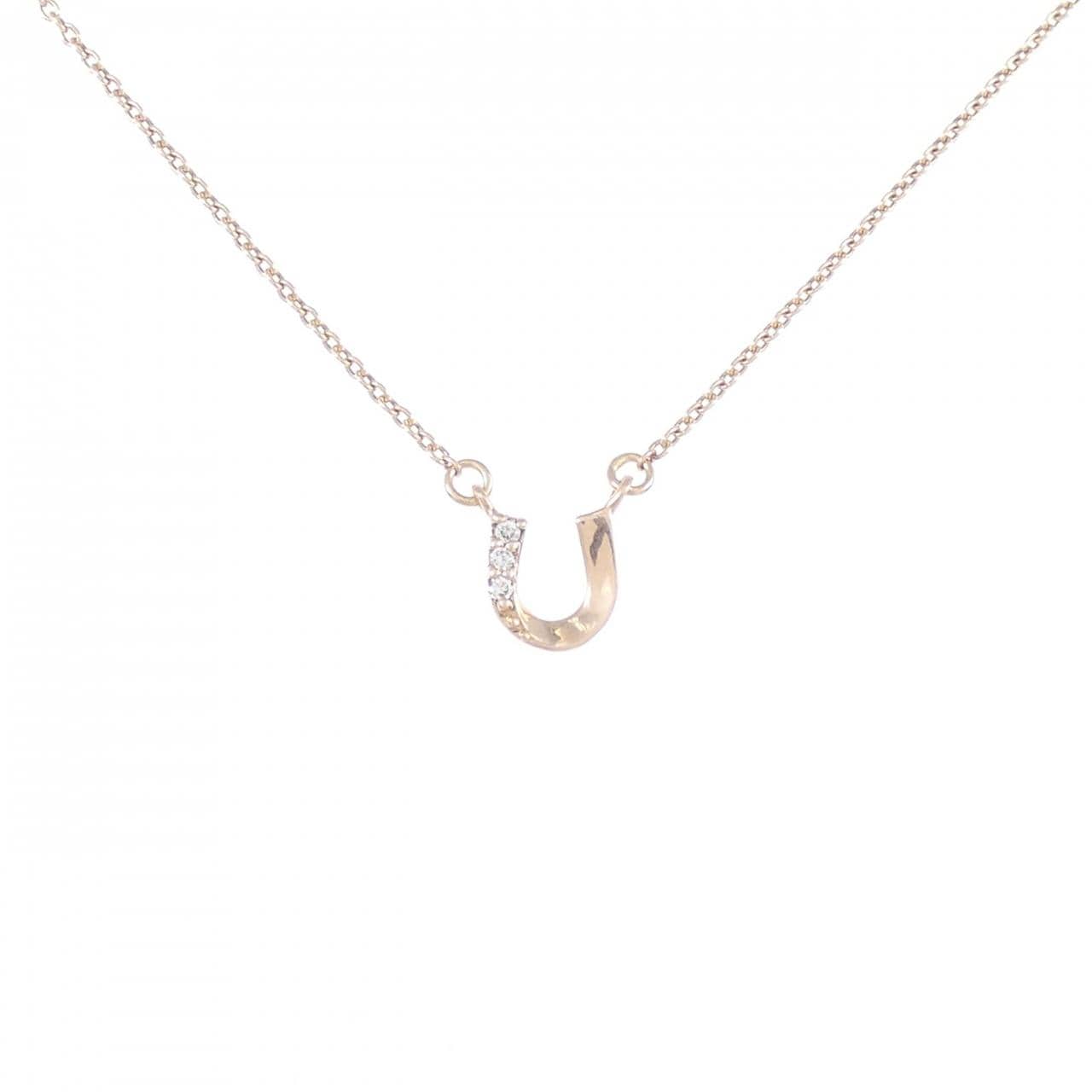 K10PG Horseshoe Diamond Necklace