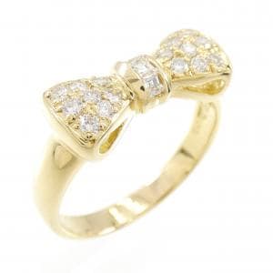 K18YG リボン ダイヤモンド リング 0.33CT
