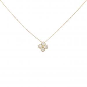【新品】K18YG フラワー ダイヤモンド ネックレス 0.300CT