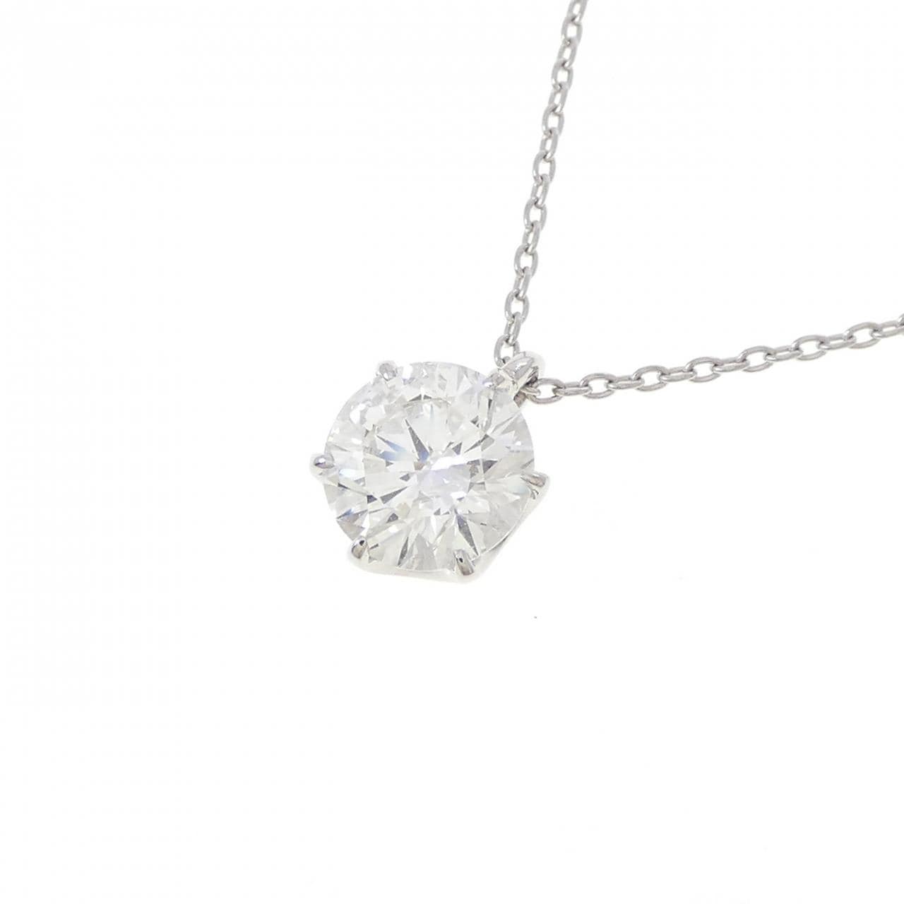 PT900/PT850 ソリティア ダイヤモンド ネックレス 1.021CT