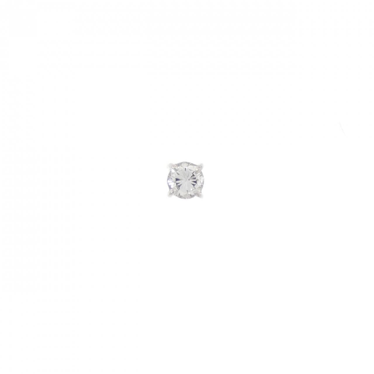 PT900 ソリティア ダイヤモンド ピアス 0.20CT 片耳