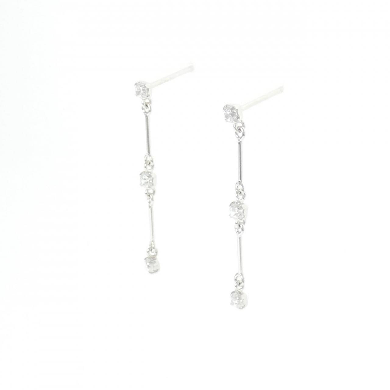 K14WG キュービック ピアス