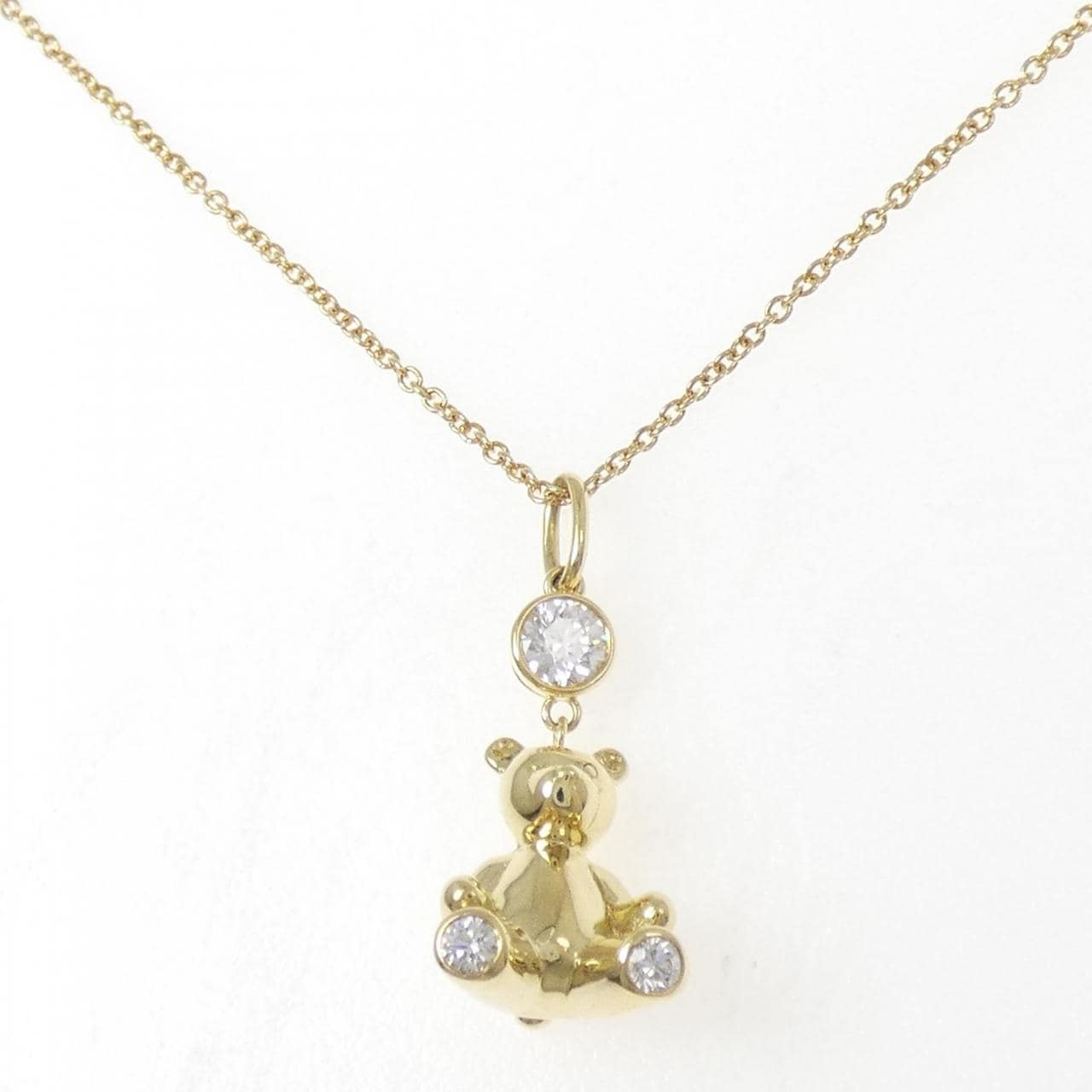ギメル ベア ダイヤモンド ネックレス 0.306CT